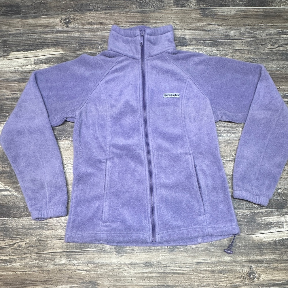 Columbia Fleece Jacket - Benton Springs Full Zip - Medium - Purple - GUC
